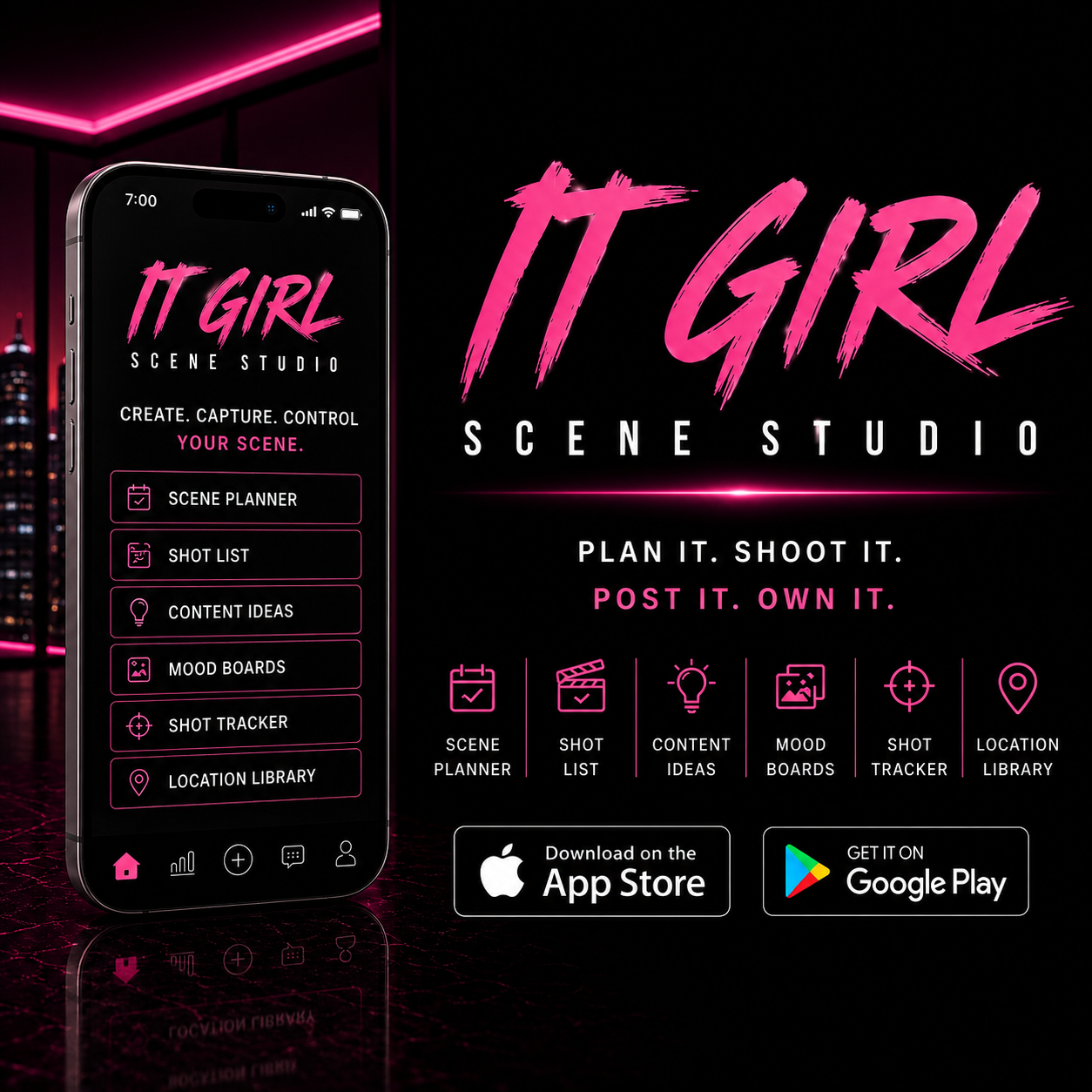 It Girl Scene Studio App