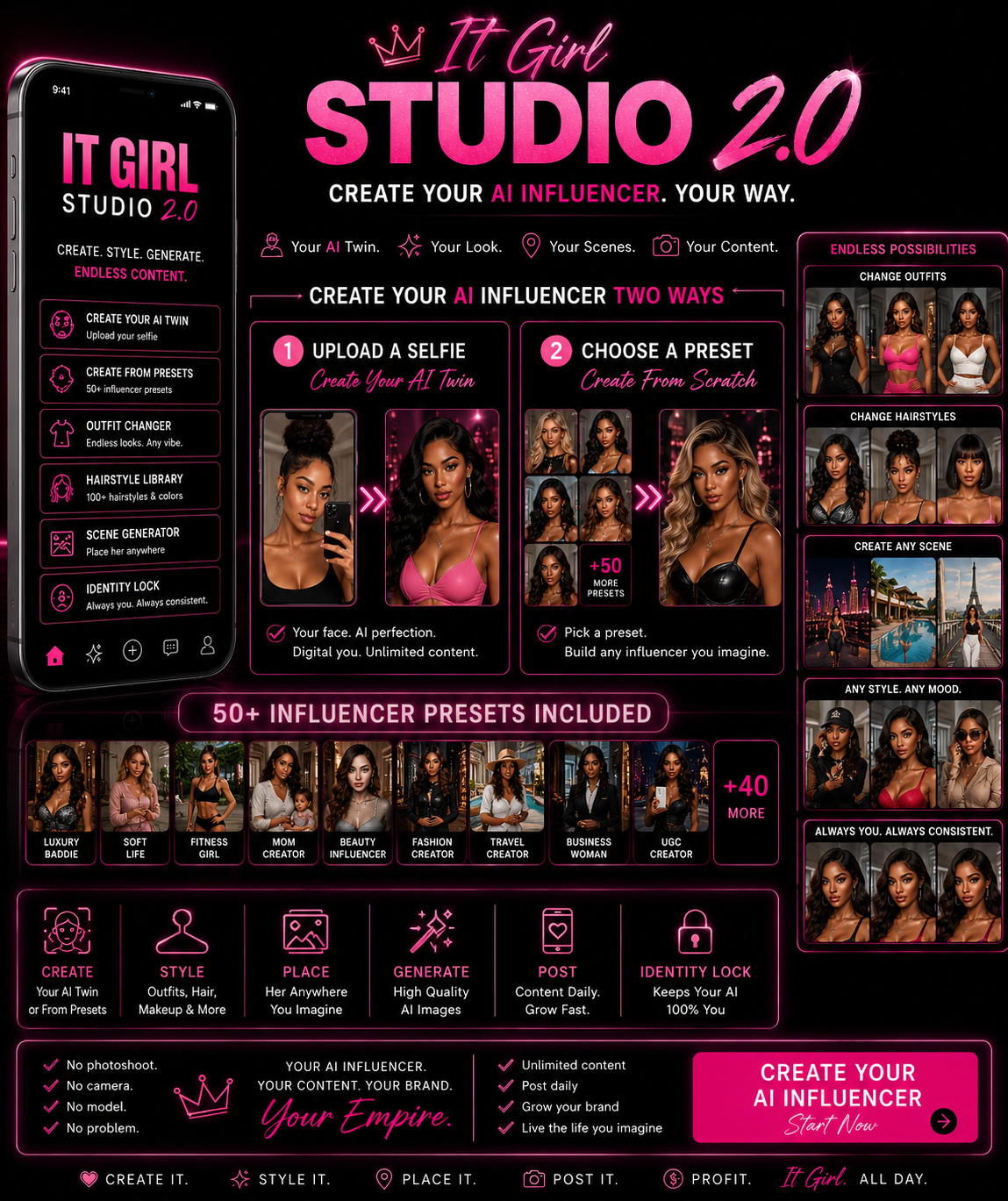 It Girl Studio 2.0™ | Create Your Ai Influencer