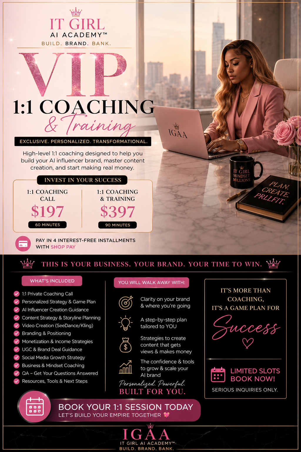 VIP 1:1 Coaching & Training 💕