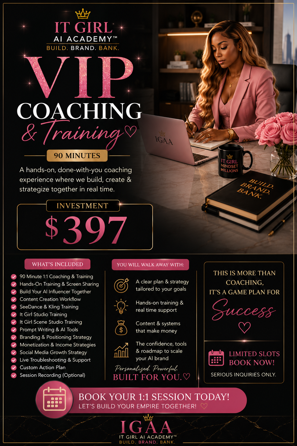 VIP 1:1 Coaching & Training 💕