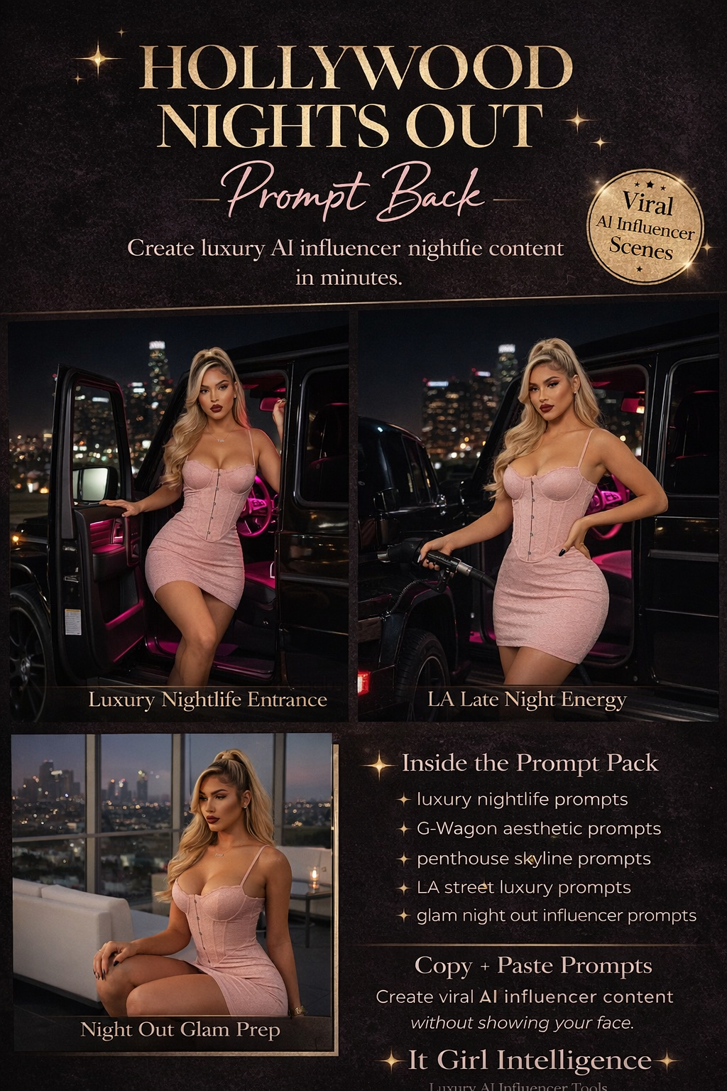 Luxury Hollywood Nights Out "Outside Edition" Prompt Pack 💕
